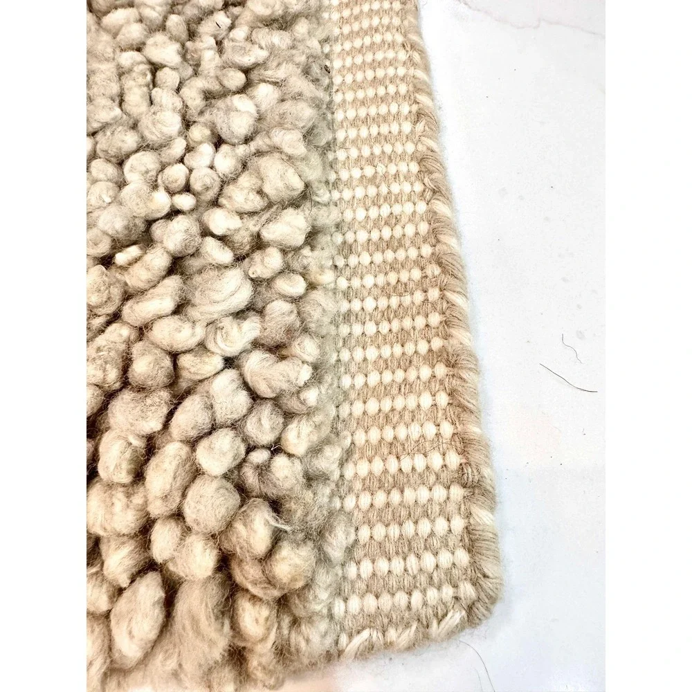 Restoration Hardware Wool Rug Swatch Lot Harata Hannan Moroccan 3pc Set Neutral